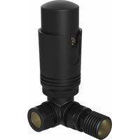 WarmeHaus Thermostatic Radiator Valve Corner TRV 1 x 15mm Black