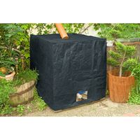 Multitanks – Bâche cuve 1000L IBC anthracite – Protection UV – Anti-algues – 120g/m² – Ouverture velcro pour lecture niveau d'eau