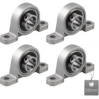 Palier à semelle, roulement à billes, roulement à billes en alliage de zinc, palier à semelle, roulement à billes avec base en fonte massive (taille : 20 mm)