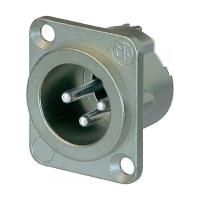 Neutrik NC3MD-LX Connettore XLR Spina a pannello contatti diritti Numero Poli (num): 3 Argento 1 pz.