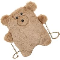 Sac à main bandoulière en peluche ours, mini sac à main pour fille, sac bandoulière pour téléphone, sac en fourrure, sac à bandoulière moelleux, sac élégant, sac à main ours en peluche avec poignée.