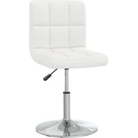 Tabouret de bar Chaise de bar Blanc Similicuir