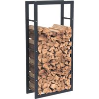 Bc-Elec – Rangement à bois en acier noir 125x60x25cm – HHWPF0019 – rack pour bois de chauffage – capacité 350kg