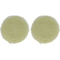 vhbw 2x Eponge de polissage compatible avec Bosch PEX 300 AE ponceuses excentriques et à vibration - 12,5 cm diam. de travail, beige