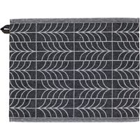 Jokipiin Humina Sauna Sitzunterlage 45 x 55 cm Sauna Seat Cover black/white