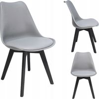 Silla OSLO gris + patas negras (nuevo c贸digo)