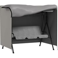 Funda para Balancín de Jardín con Cremallera Cubierta para Muebles de Exterior 177x114x152 cm Gris