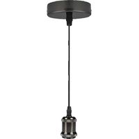 LAMPADARIO IN METALLO 'VINTAGE CM1010' colore cromo scuro