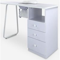 Mesa manicura esteticista manicura aspirador 3 cajones blanco Alhapp