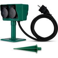 REV Ritter 0595009555 - Presa elettrica quadrupla con innesto per terreno, 1,4 m
