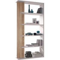 Kit libreria alida cm.90x25x180h parete attrezzata scaffale - Salone
