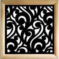 CURL - Modules décoratifs en bois et PVC - Dimension : 73x73 cm - Couleur : noir