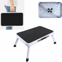 Mini escabeau - escabeau en acier - escabeau pliable - escabeau pliant avec tapis en caoutchouc antidérapant - escabeau simple - tabouret pliant pour cuisine, salle de bain - escabeau - chargeable jus