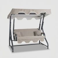 Columpio de jardín para 3 personas con toldo Morus - Gris