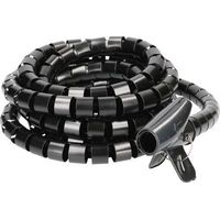 Cablehome Spiralschlauch Schwarz 3 Meter 15 mm