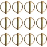 12 Piece M4.5 Bushing Pin, Goupilles Clips, Goupille Agricole, Goupilles de Sécurité Rondes, Goupilles Clips Agricoles avec Anneau, Goupille de Sécurité, Goupille D'attache Rapide, pour Tracteurs
