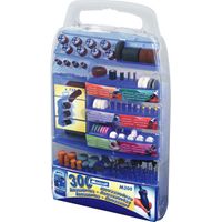 Coffret complet 300 accessoires pour outil multifonction – Pour meuler, couper, percer, poncer – Tiges Ø 3 mm – Maxicraft