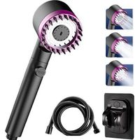 Pommeau de douche haute pression, pommeau de douche de salle de bain réglable à 3 modes, douche de massage multifonction, pommeau de douche à économie d'eau avec arrêt d'eau, pommeau de douche résista