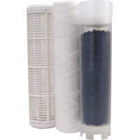 Kit de rechange cartouches filtrantes pour station Aqua Rain – Double filtration 50µ et 20µ – Charbon actif pour éliminer les odeurs – Aquawater