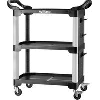 Wiltec Carrello a 3 ripiani tipo 03 con portata di 150 kg, carrello officina 87 x 43 x 66 cm in plastica