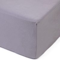 Amago - Lenzuolo, Angoli Elasticizzati 50 cm, 100% Cotone, 160 x 200 cm - Argento
