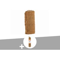Ombrière naturelle en fibres de coco Rectangulaire 3 x 2 m + 1 corde fibre de coco 12 m - Jardiline