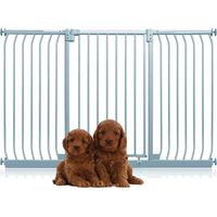 Bettacare Extra Tall Elite Dog Gate, 161cm - 170cm, Matt Grey, Extra Tall 96.8cm in Height, Pressure Fit Pet Gate