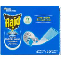 ANTIZANZARE RAID ELETTROEM E 10 PIASTRINE- S.C.JOHNSON ITALY- 1,0 pz