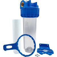 Toodo – Filtre sous évier 9 pouces 3/4 – Insert laiton 26/34 F – Cartouche sédiment 20µm pour préfiltration efficace – Installation rapide sous évier