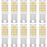 10-Pack G9 LED Bulbs 5W, Equivalent to 40W, Warm White (3000K), 220–240V, 360° Beam Angle