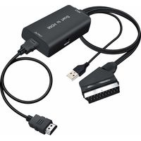 Adaptador de Scart a HDMI , adaptador convertidor de Scart a HDMI compatible 720P/1080@60HZ para HDTV, DVD, Blu-Ray, decodificador, reproductor HD, etc.