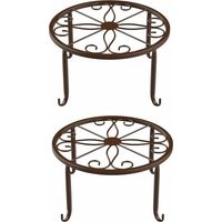 2 Pièces Support Pot Fleur en Métal, Stand de Fleurs Stand de Plantes, Trépied pour Plantes en Métal, Convient pour Les Bureaux et Les Balcons, Peut être Utilisé pour Placer des Pots Fl