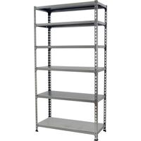 SimonRack Étagère Rangement, 2500x900x300 mm, 6 Niveaux, 180 kg Capacité de Charge et Point de Flexion, Métal , Étagère Garage, Gris - Simonclick