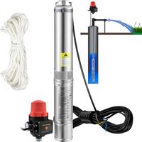 Pompe Immergée pour Puits 50 L/min 89 m Pompe à Eau pour Puits