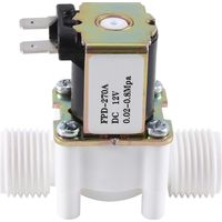 Électrovanne d'eau 12 V CC normalement fermée (N/C), G1/2 pouce, en plastique, pour distributeur d'eau