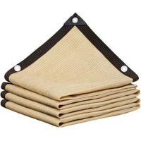 Filet d'ombrage résistant UV 95 % – Toile coupe-vent pour serre ou jardin, couleur sable, dimensions 2 x 4 m