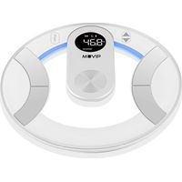 Muvip rotonda design bilancia pesapersone digitale- display lcd - piattaforma de vetro - max. peso 180kg spegnimento automatico -