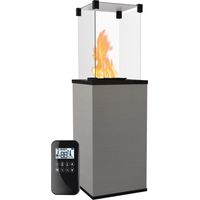 KRATKI Gaskamin PATIO Quarzstein Filo Argento Gasheizgerät 4-8,2 kW