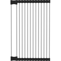 Panier égouttoir d'évier pliable en acier inoxydable – 43,5 x 28,5 cm – Résistant à la chaleur jusqu'à 232 °C – Pour sécher fruits et légumes