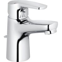 Waschtischarmatur Alpha 100 Armatur - moderner Wasserhahn Bad druckfest mit Ablaufgarnitur, verchromt