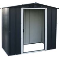 DURAMAX Metall-Gerätehaus Eco 1,8x1,2m Gerätehaus aus Metall in Anthrazitgrau, Geräteschrank mit 0,31 mm Wandstärke Gartenhaus