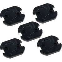 Einsteckschutz für Steckdosen, Schwarz mit Drehmechanik, 5er-Set