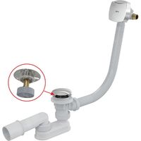 Alca - Kit vidange et trop-plein de baignoire avec remplissage, longueur 570 mm, Click-Clack, chromé A508CKM
