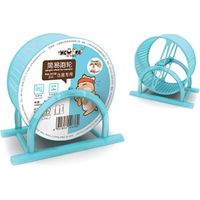 Hamster Wheel for Pets - Comfortable Running Wheels - Quiet Treadmill - Hamster Exercise Wheel - Quiet Spinner - Large and Easy to Attach to Wire Cage for Small Animals (Blue)