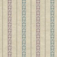 Wallquest Caspia Mirabell Stripe Teal Wallpaper Floral Design Acrylic Coated