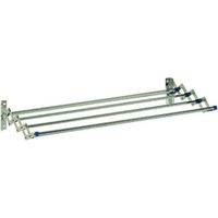 Jumbo 9639012 Stendibiancheria a Soffietto da Parete Inox 18-10 Estensibile 120 cm 6 metri di stenditura Salvaspazio Made in Italy colore Acciaio