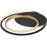 Globo - plafoniera - Rodan - nero - metallo - LED - 48438-36