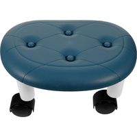 Moderner Drehbarer Rollhocker aus Kunststoff Kleiner Badezimmerhocker mit Rädern Bequemer