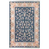 Tapis persan Kaenat - 150x100cm, Rectangular - 100% Acrylique - Tissé - Bleu