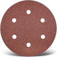 MENZER Red Disques abrasifs auto-agrippants, 225 mm, 6 trous, p. Ponceuses à plâtre, Corindon normal (Lot de 10) G24